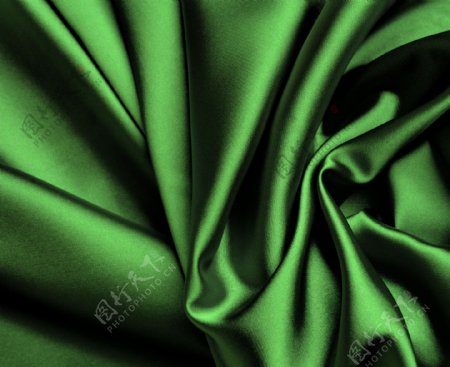 绿色丝绸背景图片