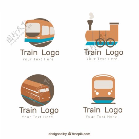 简单的火车标志logo