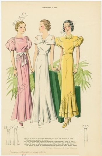 3款欧式长裙设计图
