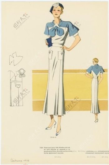时尚欧式长裙设计图