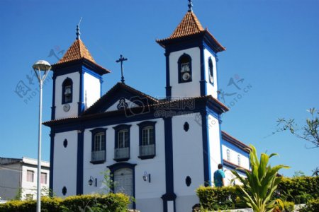 白色教堂的建筑