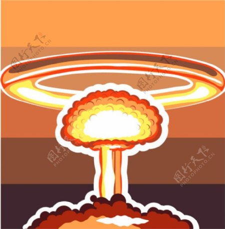 卡通核爆炸图片