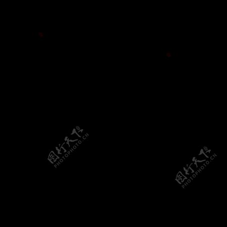 黑色曼陀罗花纹免抠png透明图层素材