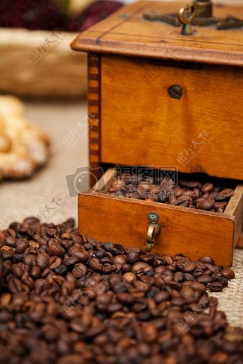 盒子里的咖啡豆