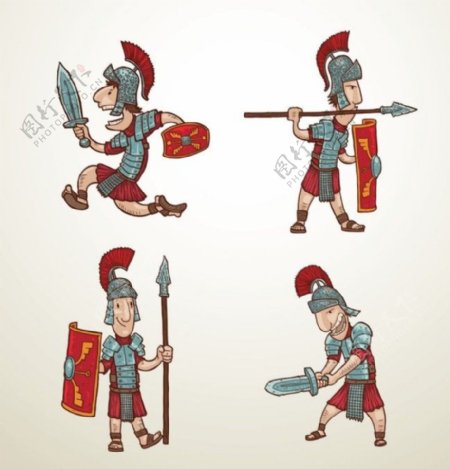 古代盾牌士兵图片