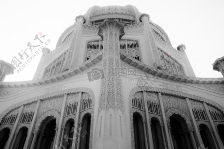 清真寺黑白照