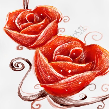 玫瑰花朵装饰画