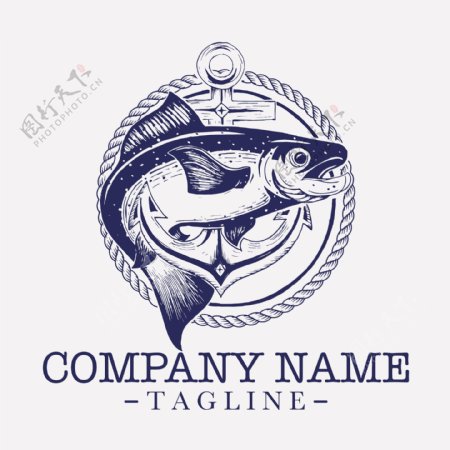 鱼logo模板