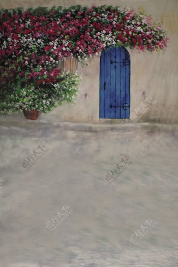 蓝色的门和蔷薇