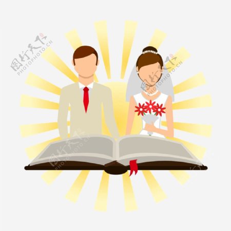 创意结婚邀请函设计素材图片