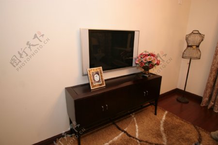 客厅电视柜一角效果图图片