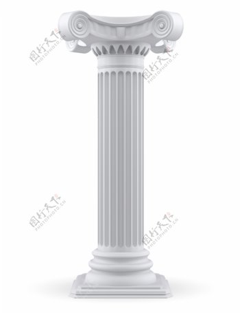 白色罗马柱