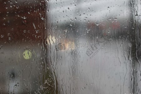 水雨雨滴窗口滴水