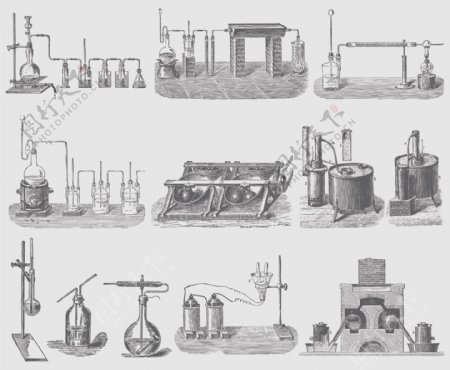 化学实验矢量图