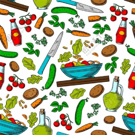 卡通蔬菜食物背景图片