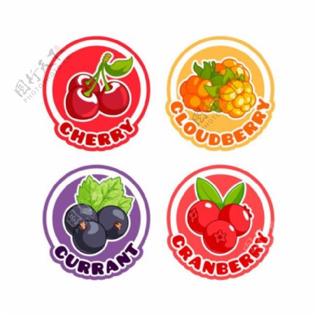 卡通水果标签设计图片