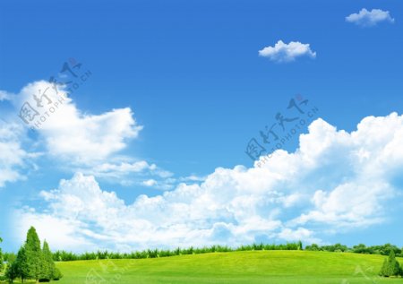 蓝天白云背景设计