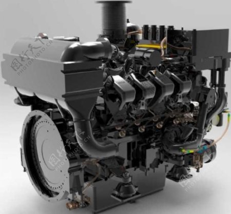 火车的柴油发动机机械模型