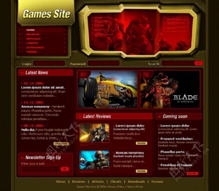 野战游戏网页设计图片