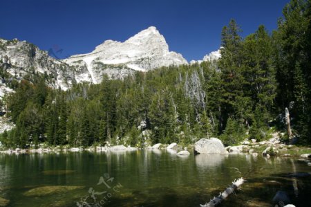 雪山湖泊素材图片