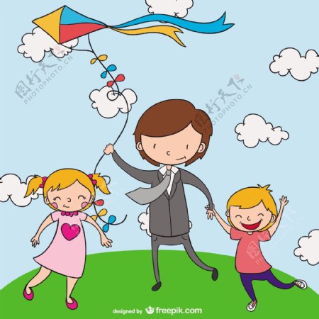 幸福的家庭与风筝