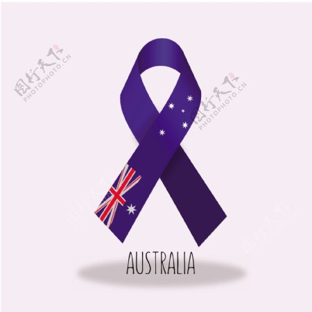 澳大利亚国旗丝带设计