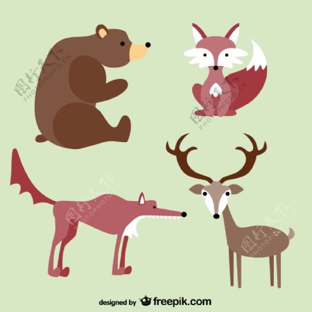 森林里的动物卡通
