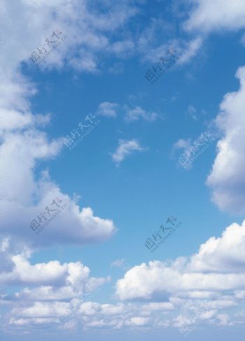高清晰漂亮的蓝天白云写真图片图片