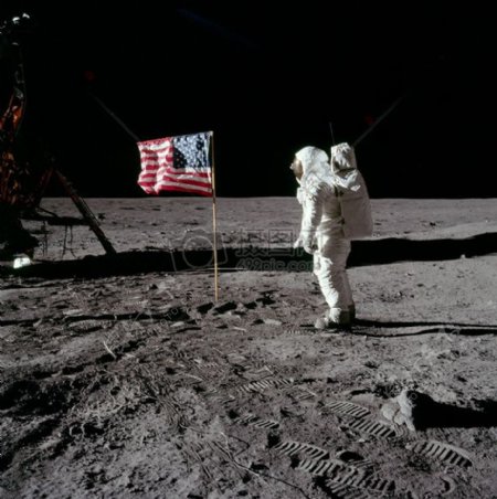 月球上的美国国旗