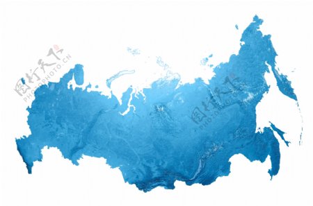 蓝色俄罗斯地图图片