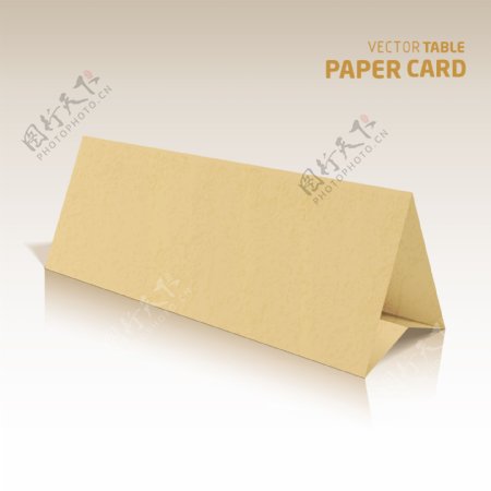 三维表papercraft卡隔离在一个灰色背景矢量现实