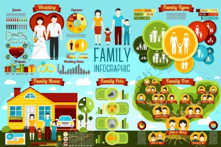 生活家庭人物图标模板下载