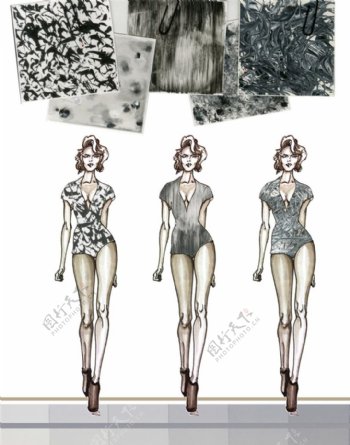 3款时尚女装材料图
