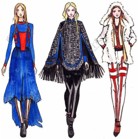 3款时尚女装设计图