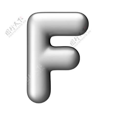 金属字母F图片