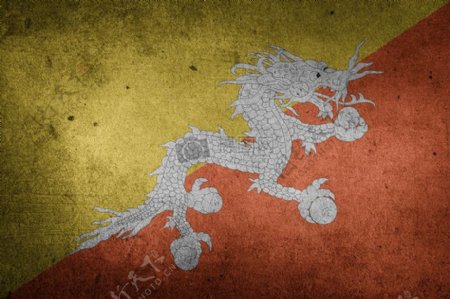 不丹的国旗标志