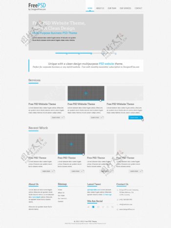 简约PSD网页模板手机UIweb模板下载