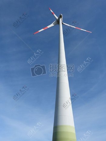 风车螺旋桨能源风电风力发电机组发电当前环境风能
