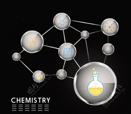 化学分子背景图