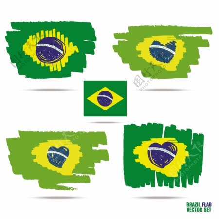 手绘巴西国旗