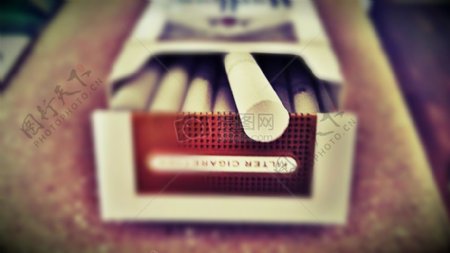 烟盒中的香烟