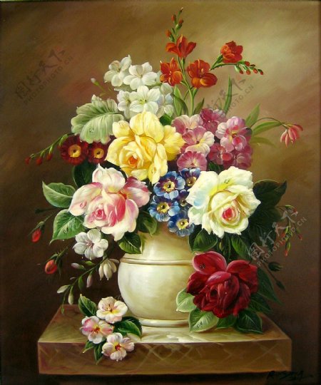 欧美花卉油画
