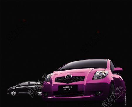 紫色丰田汽车图片