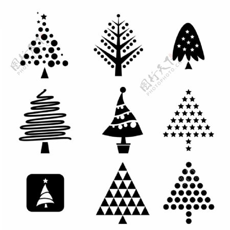 简约圣诞树icon图标