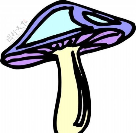 蘑菇植物图案矢量AI0013