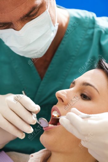 高清牙科检查图片图片
