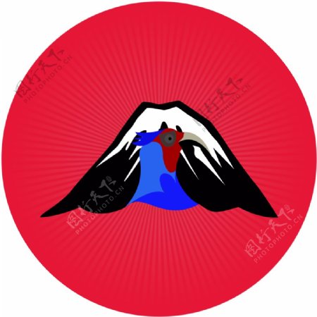 日本雉鸡logo矢量素材