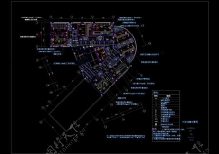 六层天棚布置cad图纸