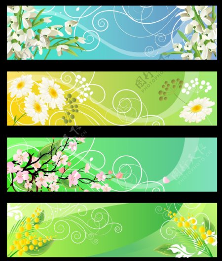 花卉花纹装饰背景素材