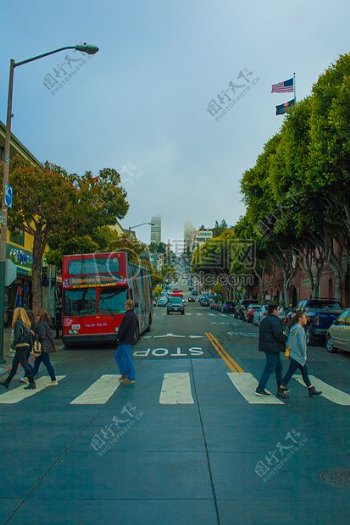 街道步行公交车SAN旧金山